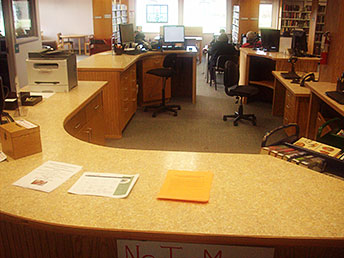 New Circulation Desk Preparations